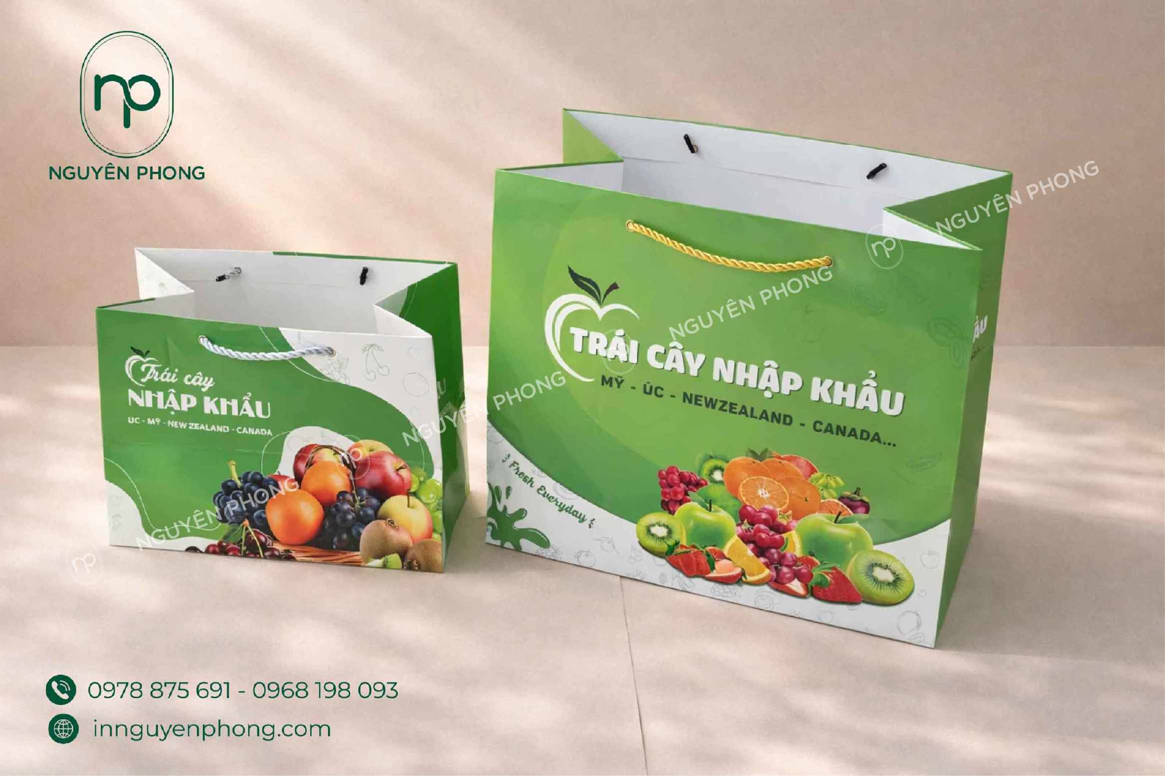 Mẫu túi giấy đựng trái cây bán sẵn nhập khẩu 